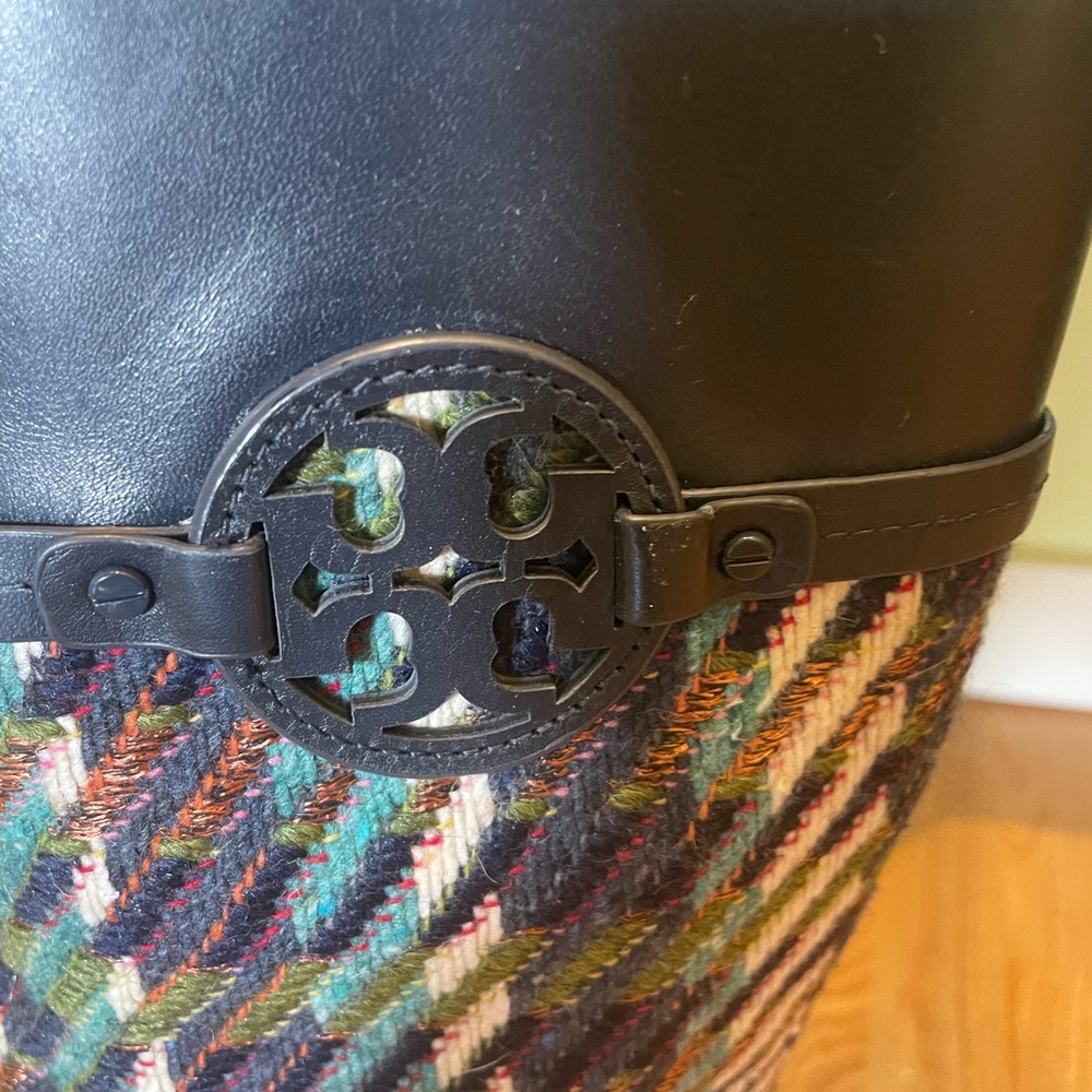 Tory Burch Brown and Black Patterned Boots - Picture 2 of 6